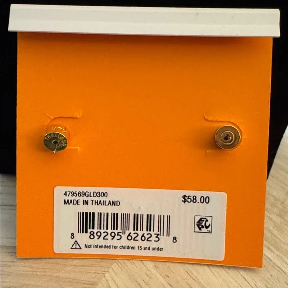 Kurt Geiger Crystal Gold Earrings With Raven/Eagle Head - Picture 2 of 2